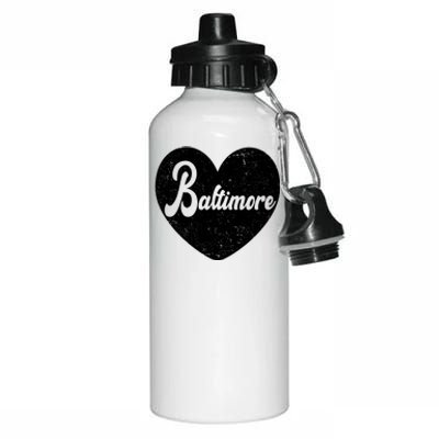 Baltimore Heart Baseball Sports Fan Aluminum Water Bottle