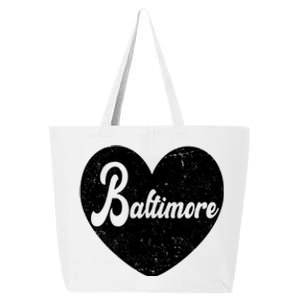 Baltimore Heart Baseball Sports Fan 25L Jumbo Tote