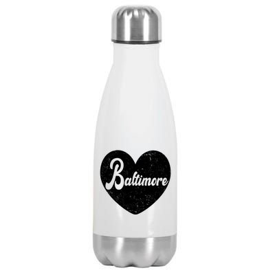 Baltimore Heart Baseball Sports Fan Stainless Steel Insulated Water Bottle