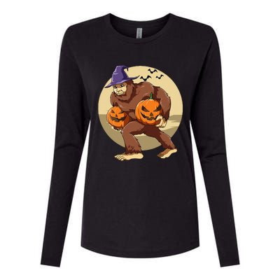 Bigfoot Halloween Bigfoot Lover Pumpkin Bigfoot Halloween Womens Cotton Relaxed Long Sleeve T-Shirt