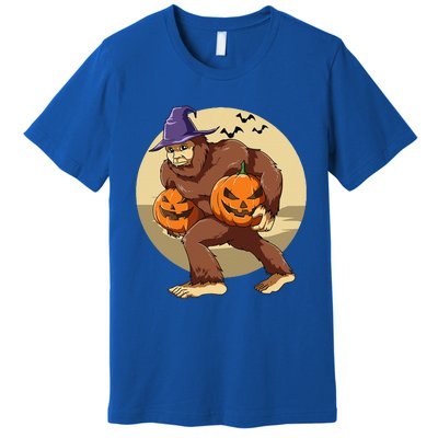 Bigfoot Halloween Bigfoot Lover Pumpkin Bigfoot Halloween Premium T-Shirt