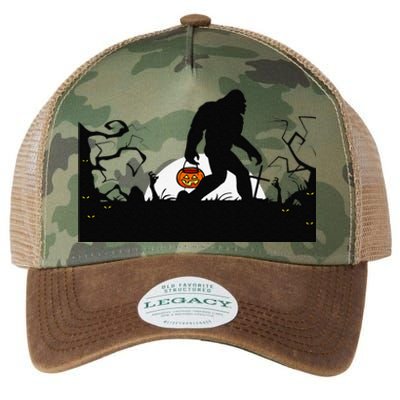 Bigfoot Halloween Bigfoot Lover Legacy Tie Dye Trucker Hat