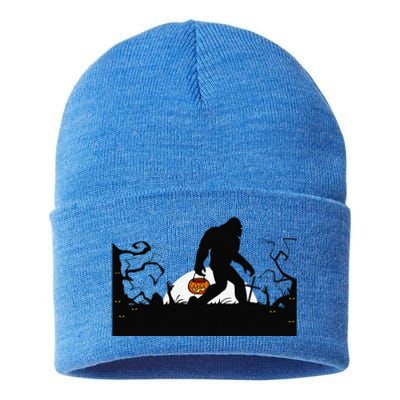 Bigfoot Halloween Bigfoot Lover Sustainable Knit Beanie