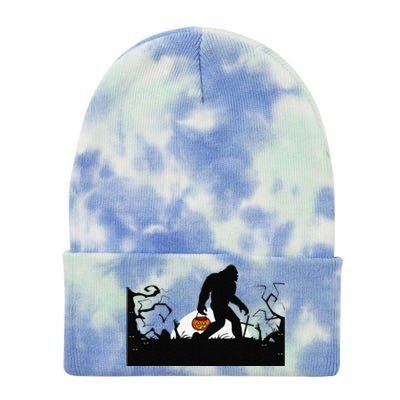 Bigfoot Halloween Bigfoot Lover Tie Dye 12in Knit Beanie