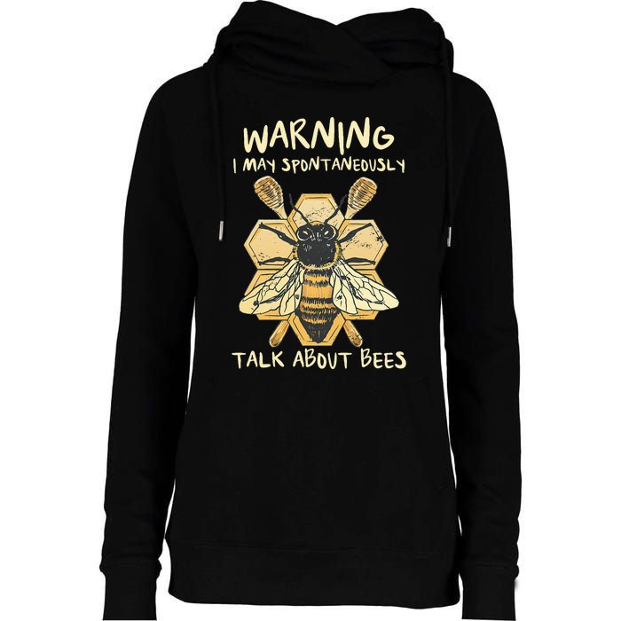 Bee Honeycomb Beekeeper Apiarist Funny Beekeeping Lover Womens Funnel Neck Pullover Hood