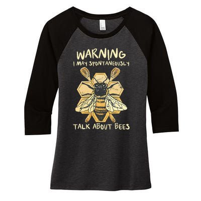 Bee Honeycomb Beekeeper Apiarist Funny Beekeeping Lover Women's Tri-Blend 3/4-Sleeve Raglan Shirt