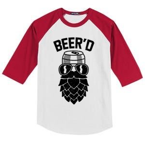 BeerD Hop Beard For Beer Ers Costume Cool Gift Kids Colorblock Raglan Jersey