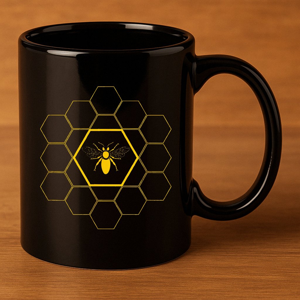 Bee Honeycomb Beekeeper Beekeeping 11oz C Handle Ceramic Mug