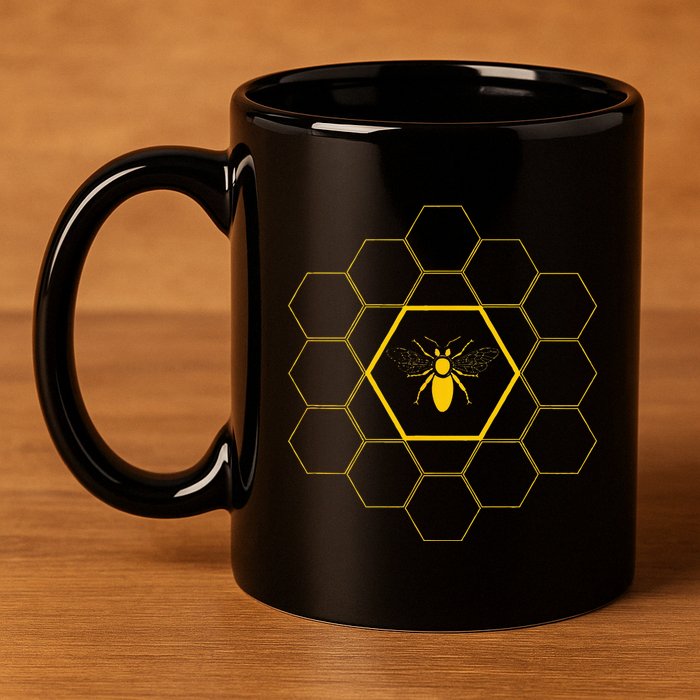 Bee Honeycomb Beekeeper Beekeeping 11oz C Handle Ceramic Mug