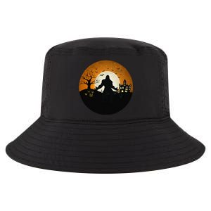 Bigfoot Halloween Bigfoot Night Stroll Bigfoot In Graveyard Cool Comfort Performance Bucket Hat