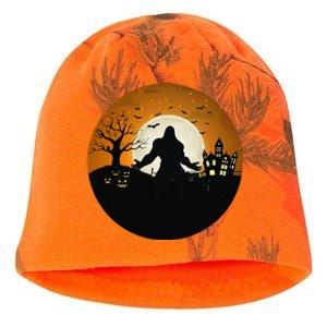 Bigfoot Halloween Bigfoot Night Stroll Bigfoot In Graveyard Kati - Camo Knit Beanie