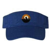 Bigfoot Halloween Bigfoot Night Stroll Bigfoot In Graveyard Valucap Bio-Washed Visor