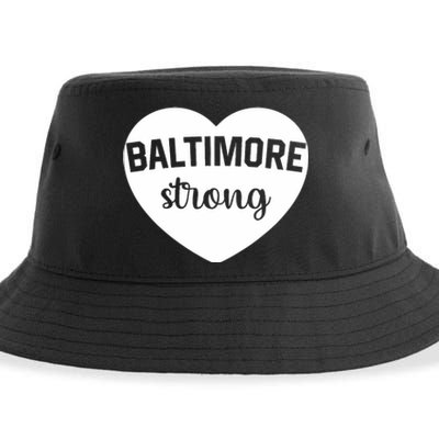 Baltimore Heart Baltimore Bridge Heart Baltimore Strong Sustainable Bucket Hat