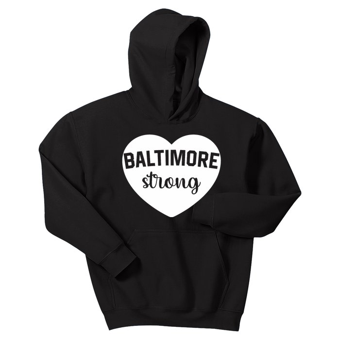 Baltimore Heart Baltimore Bridge Heart Baltimore Strong Kids Hoodie