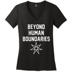 Beyond Human Boundaries Alter Kin Otherkin Therian Women's V-Neck T-Shirt