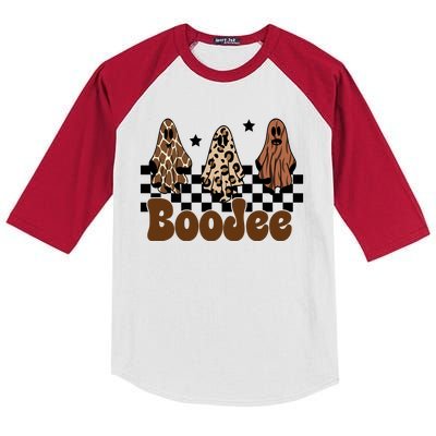 BooJee Halloween Bougie Ghost Funny Kids Colorblock Raglan Jersey