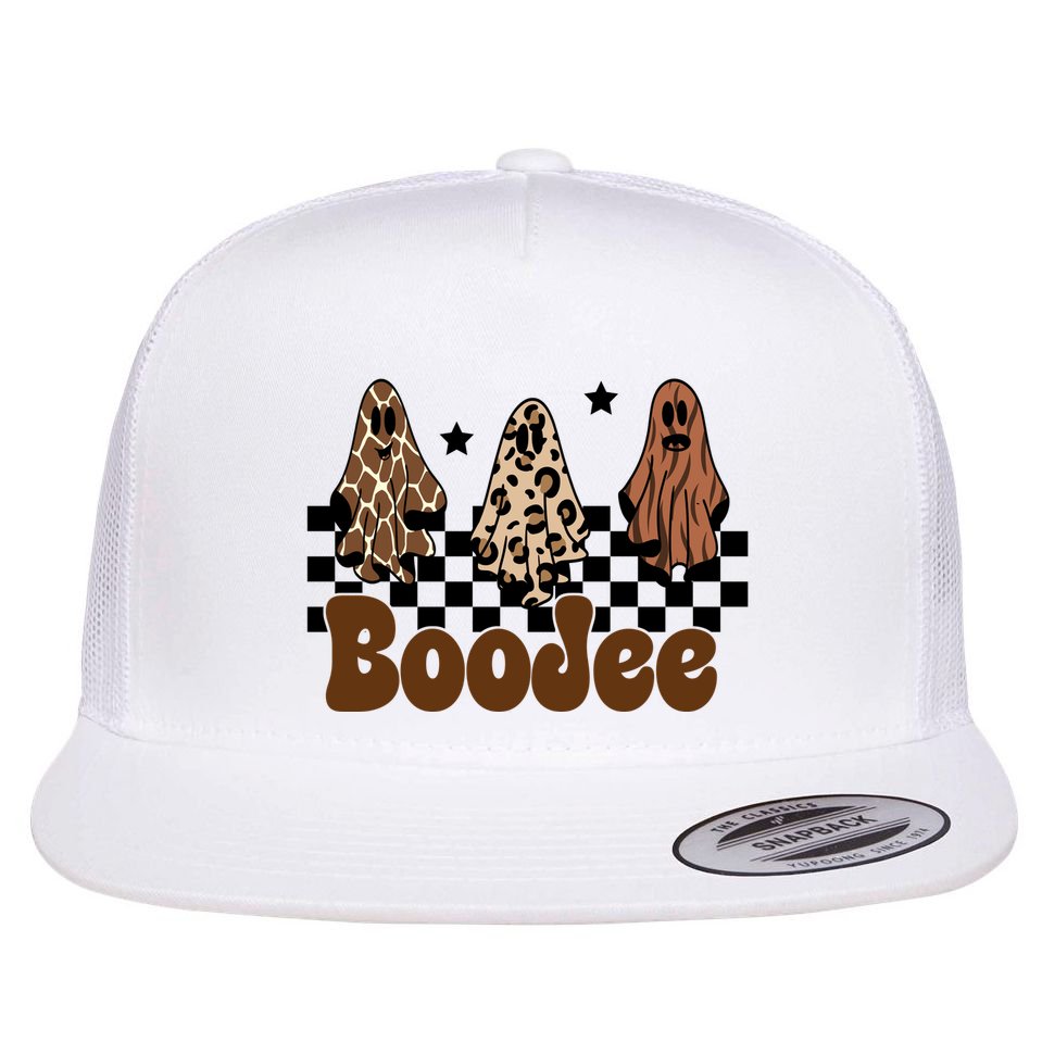 BooJee Halloween Bougie Ghost Funny Flat Bill Trucker Hat