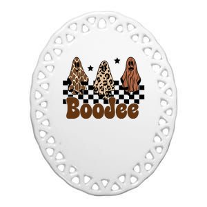 BooJee Halloween Bougie Ghost Funny Ceramic Oval Ornament