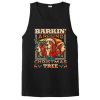 Basset Hound Barkin Around The Christmas Tree Dog Santa PosiCharge Competitor Tank