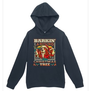 Basset Hound Barkin Around The Christmas Tree Dog Santa Urban Pullover Hoodie