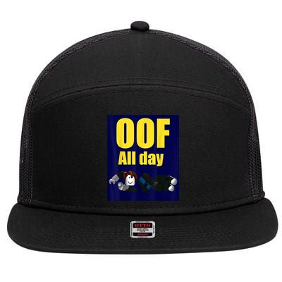 Bacon Hair Boy Oof All Day Design For Pc Vr &Amp; Video Gamers 7 Panel Mesh Trucker Snapback Hat