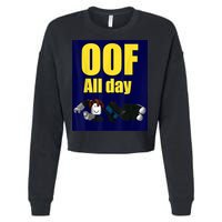 Bacon Hair Boy Oof All Day Design For Pc Vr &Amp; Video Gamers Cropped Pullover Crew