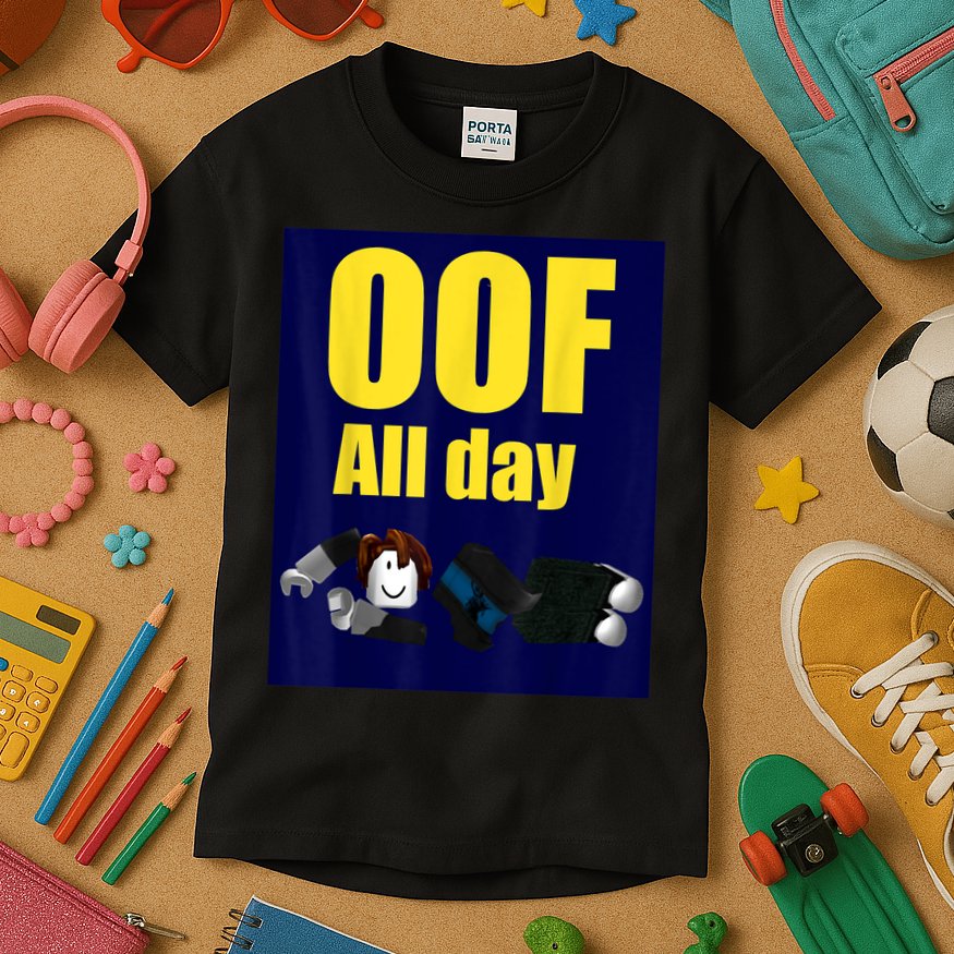 Bacon Hair Boy Oof All Day Design For Pc Vr &Amp; Video Gamers Kids T-Shirt