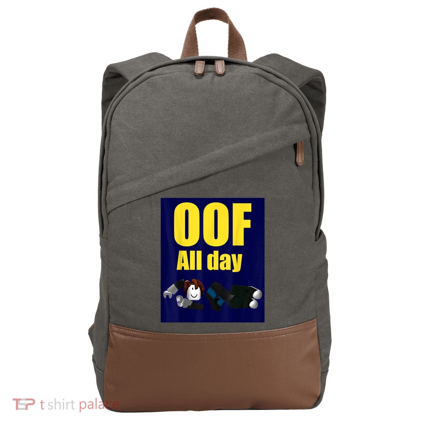 Bacon Hair Boy Oof All Day Design For Pc Vr &Amp; Video Gamers Cotton Canvas Backpack