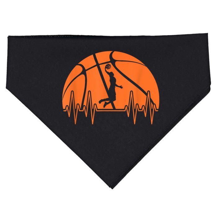 Basketball Heartbeat Basketball Player USA-Made Doggie Bandana