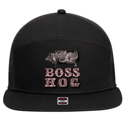 Boss Hog 7 Panel Mesh Trucker Snapback Hat