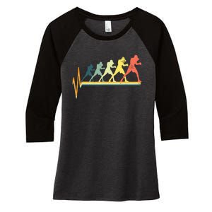 Boxing Heartbeat Boxer Gift Love Women's Tri-Blend 3/4-Sleeve Raglan Shirt