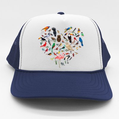 Bird Heart Birding Bird Watching Birder Bird Watcher Trucker Hat