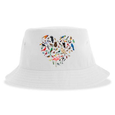 Bird Heart Birding Bird Watching Birder Bird Watcher Sustainable Bucket Hat