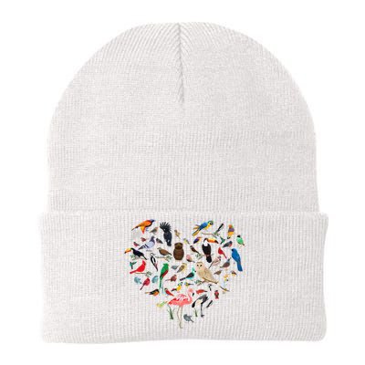 Bird Heart Birding Bird Watching Birder Bird Watcher Knit Cap Winter Beanie