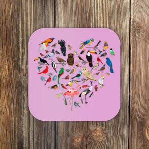 Bird Heart Birding BirdWatching Birder Bird Watcher Coaster