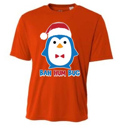 Bah Hum Bug Penguin Santa Hat Anti Xmas Scrooge Humor Gift Cooling Performance Crew T-Shirt