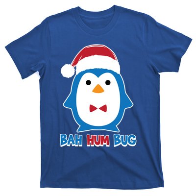 Bah Hum Bug Penguin Santa Hat Anti Xmas Scrooge Humor Gift T-Shirt