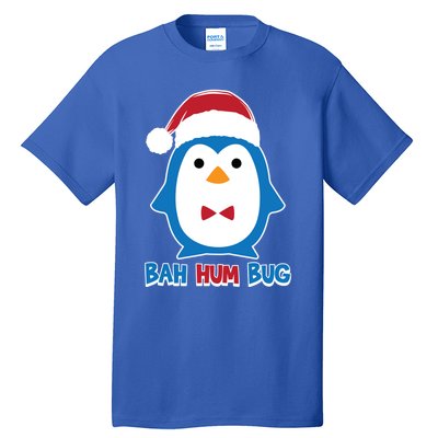 Bah Hum Bug Penguin Santa Hat Anti Xmas Scrooge Humor Gift Tall T-Shirt