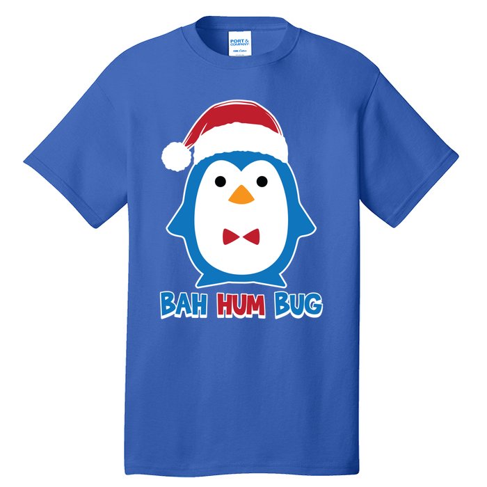 Bah Hum Bug Penguin Santa Hat Anti Xmas Scrooge Humor Gift Tall T-Shirt