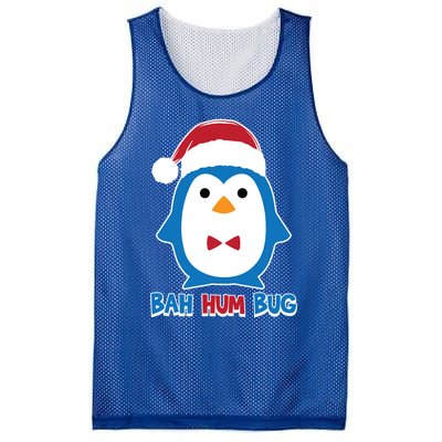 Bah Hum Bug Penguin Santa Hat Anti Xmas Scrooge Humor Gift Mesh Reversible Basketball Jersey Tank