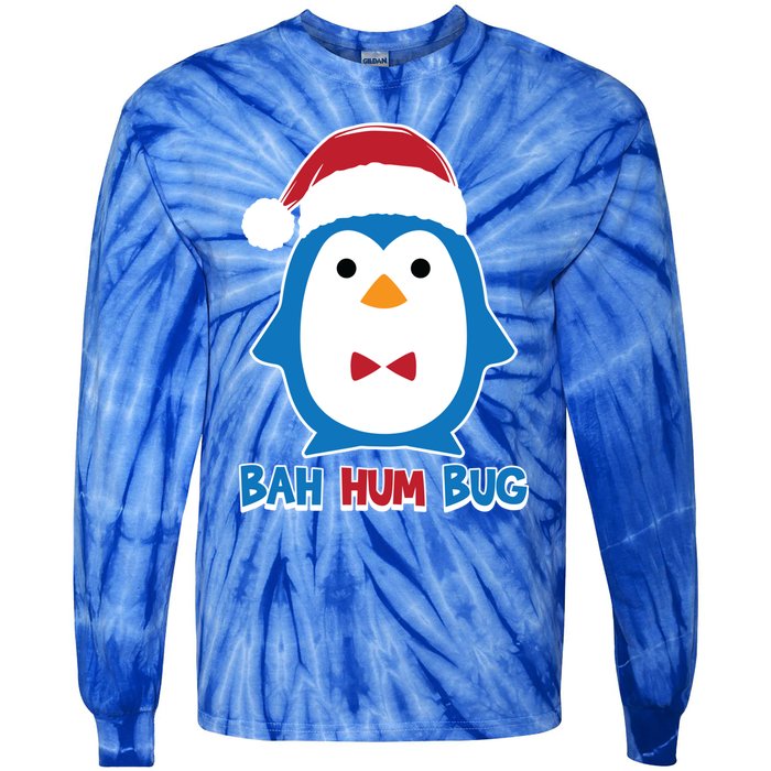 Bah Hum Bug Penguin Santa Hat Anti Xmas Scrooge Humor Gift Tie-Dye Long Sleeve Shirt