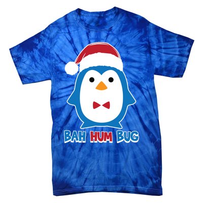 Bah Hum Bug Penguin Santa Hat Anti Xmas Scrooge Humor Gift Tie-Dye T-Shirt