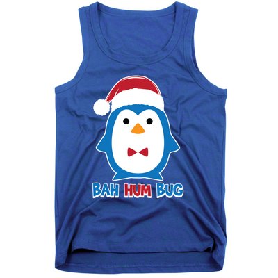 Bah Hum Bug Penguin Santa Hat Anti Xmas Scrooge Humor Gift Tank Top