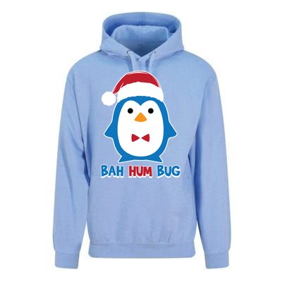 Bah Hum Bug Penguin Santa Hat Anti Xmas Scrooge Humor Gift Unisex Surf Hoodie