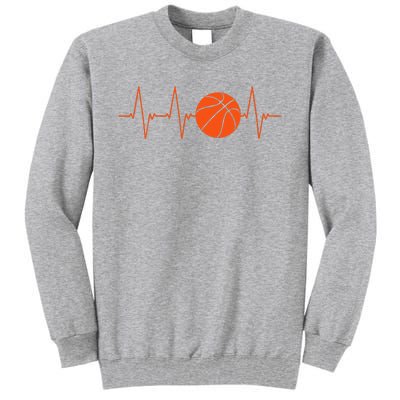 Basketball Heartbeat Bball Gift Tall Sweatshirt