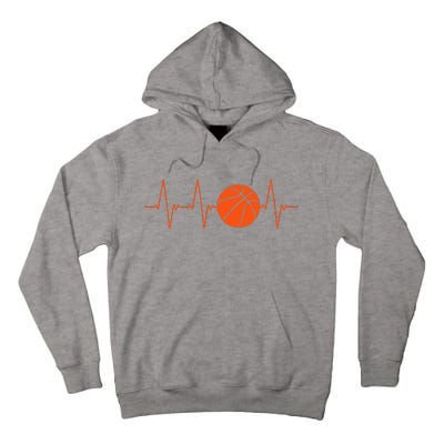 Basketball Heartbeat Bball Gift Tall Hoodie