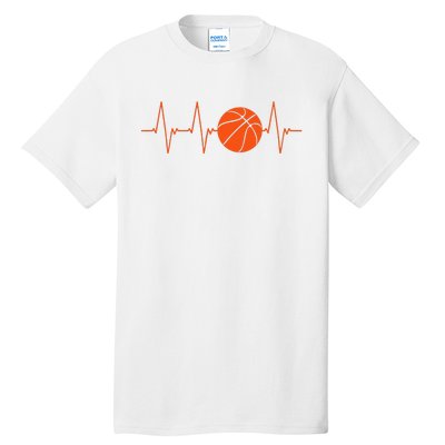 Basketball Heartbeat Bball Gift Tall T-Shirt