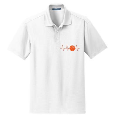 Basketball Heartbeat Bball Gift Dry Zone Grid Polo