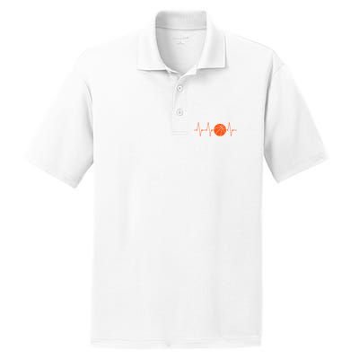 Basketball Heartbeat Bball Gift PosiCharge RacerMesh Polo