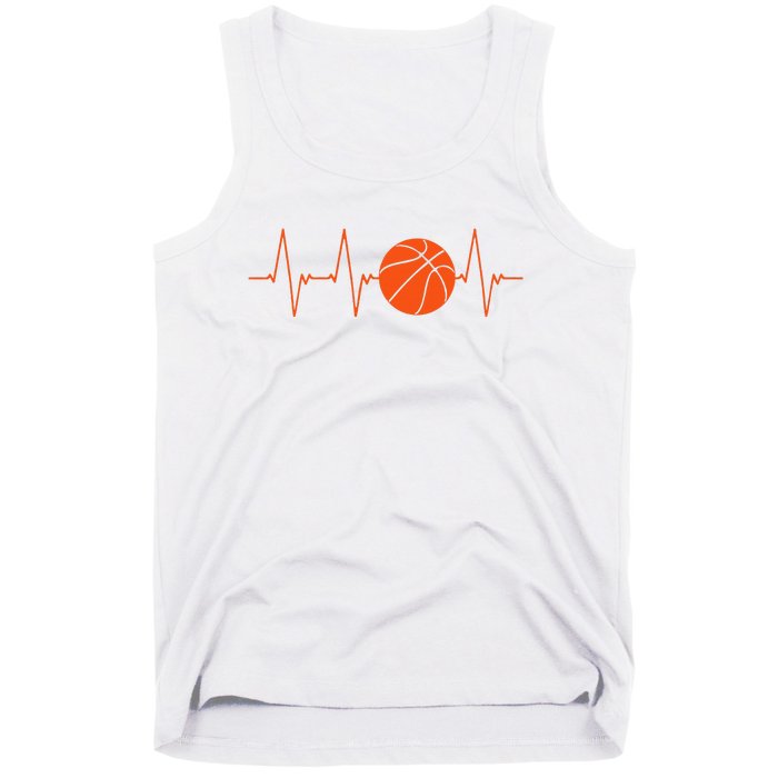 Basketball Heartbeat Bball Gift Tank Top